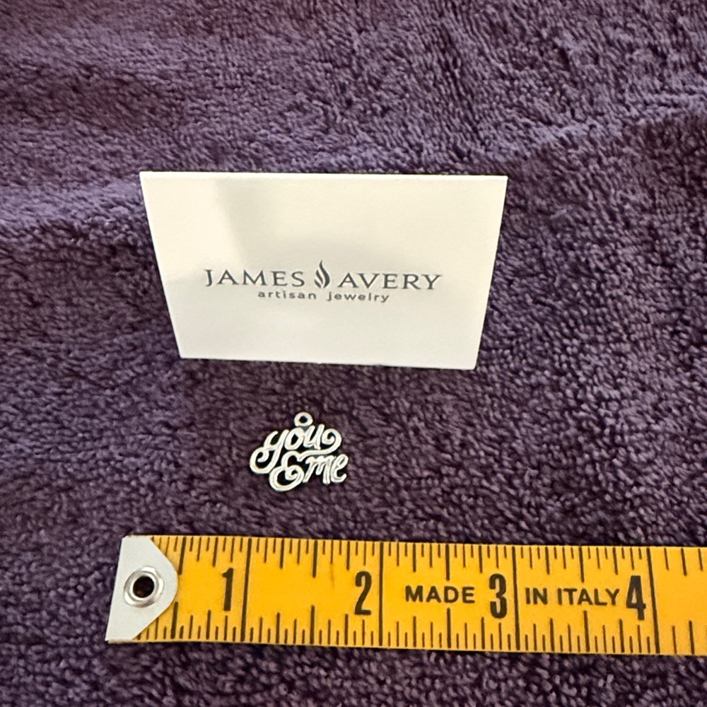 Retired - James Avery Silver 'You & Me' Charm - Picture 2 of 2
